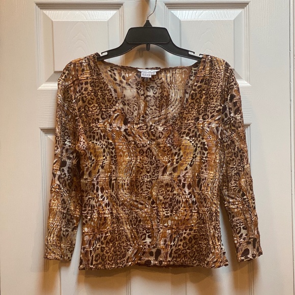 Vintage Alberto Makali Animal Print Top. - Picture 2 of 6